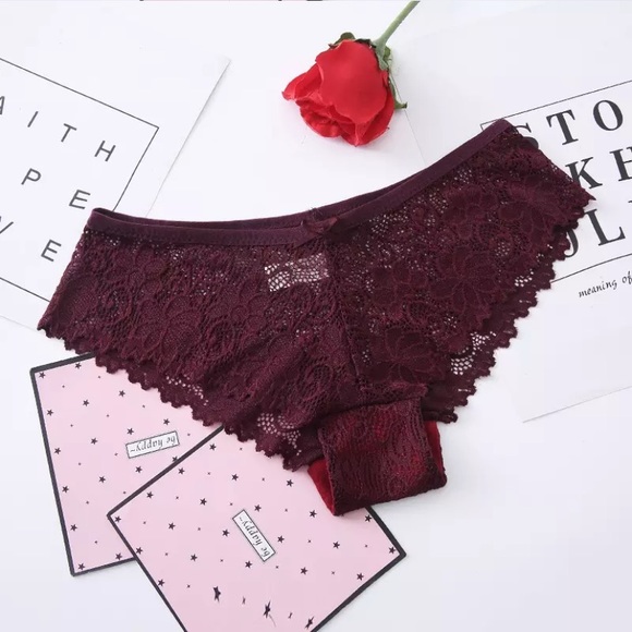 Other - NEW! Burgundy Stretch Lace Panty